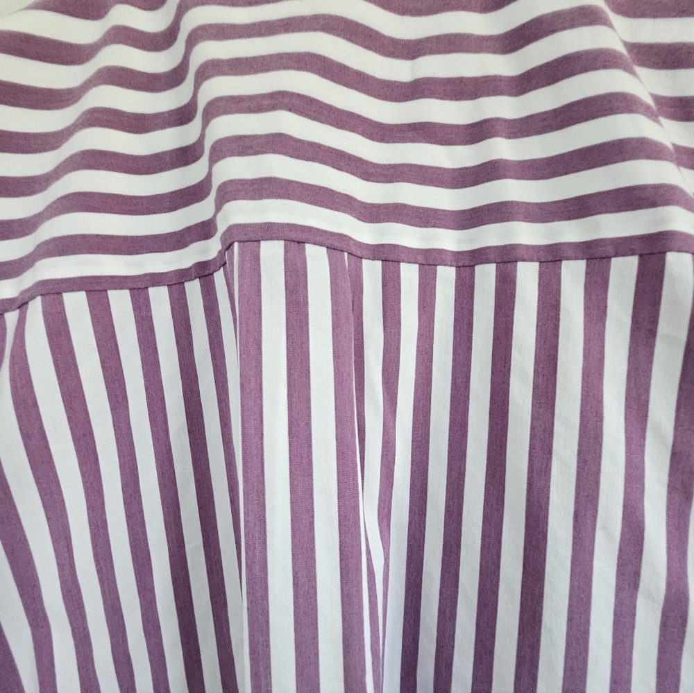 J.Jill Wearever Collection Striped Button Down Shirt Petite Medium Stretch - Picture 10 of 12
